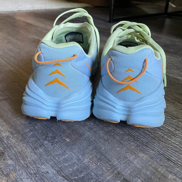 Womens Hoka One One light green/light blue size 8 lightweight running shoes - Picture 4 of 5